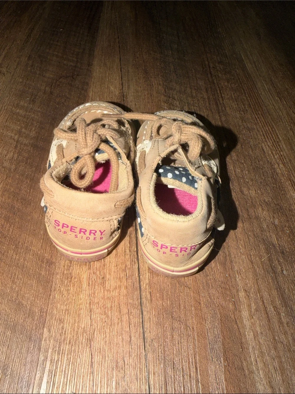 Baby Sperry Shoes polka dot size 3